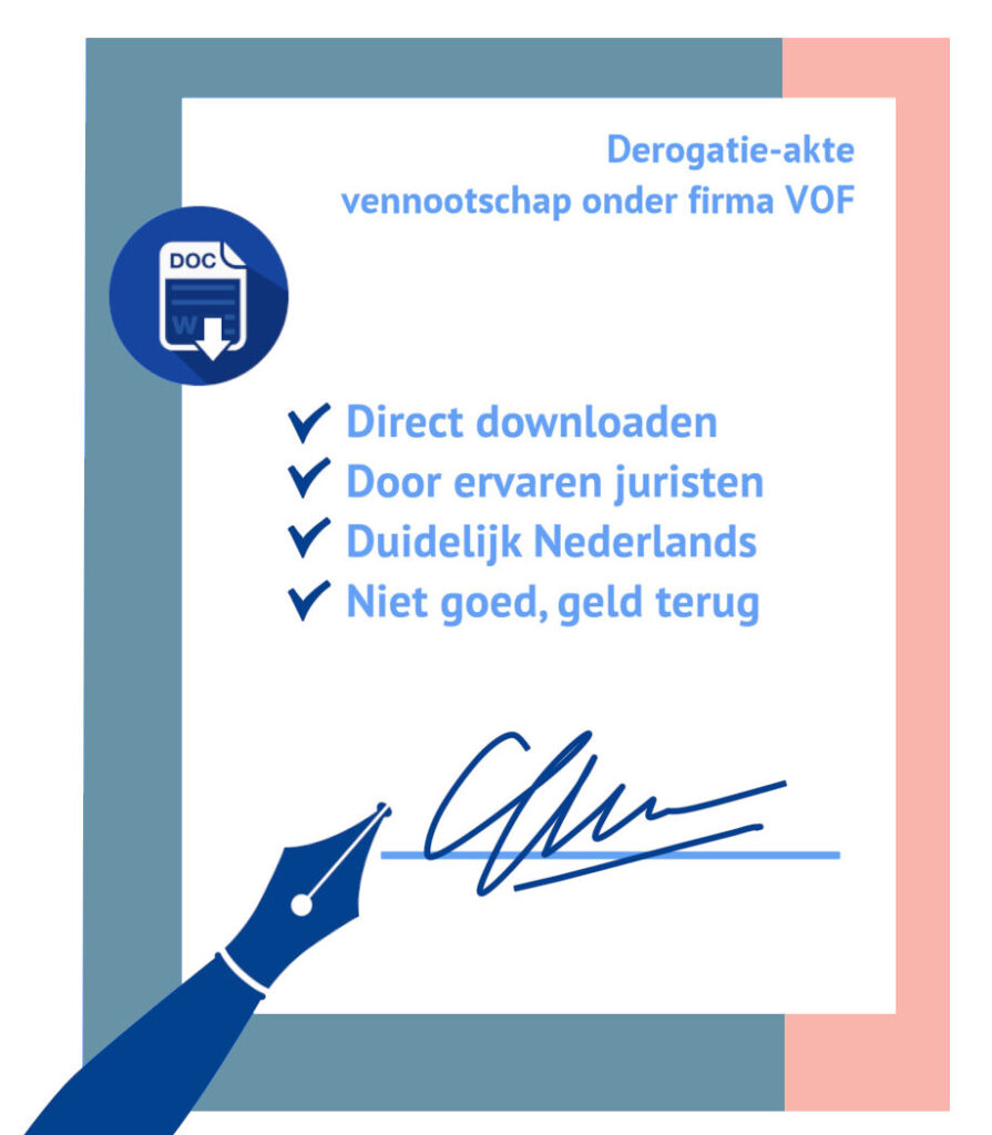 Derogatie-akte vennootschap onder firma VOF