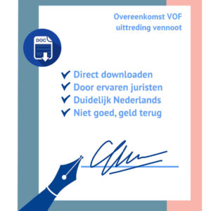 Overeenkomst VOF Uittreden vennoot